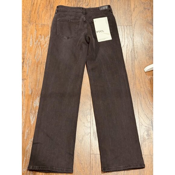 NEW PTCL Womens 25 Rhinestone Black Denim Jeans Party Chic High-Rise Straight - Picture 10 of 15